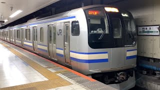 JR東京駅横須賀線総武快速線地下ホームの電車。2024年11月16日撮影。 [upl. by Rufford]