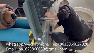 fabric pulling onto auto feeding textile cutting machine [upl. by Ainegue]