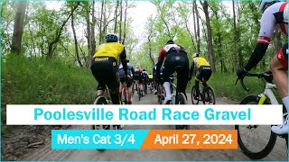 Hell of MoCo – 2024 Poolesville Road Race Cat 34 Lap 1 Gravel Section [upl. by Grete21]