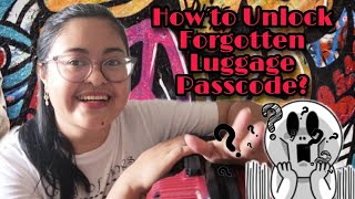 Easy Trick on How to Unlock Your Luggage Forgotten Passcode Combination [upl. by Nida68]