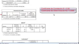 Regresion Lineal en spss [upl. by Esaertal]