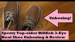 Sperry Mens Billfish 3Eye Boat Shoe Unboxing amp Review Best Travel Shoes Most Durable Topsiders [upl. by Roosnam]