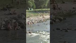 Isar Schwimmzone mit Blickpunkt von der Reichenbachbrücke München 30082024 [upl. by Aitahs]