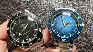 【faakee Review】Vintage Seamaster 300 75th Anniversary Summer Blue vs Black [upl. by Conover]