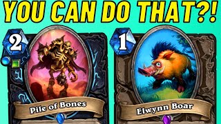 This Hearthstone Interaction is AMAZING Elwynn Boar Excavate Death Knight [upl. by Omrelliug]