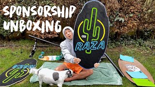 SKIMBOARD SPONSOR UNBOXING  DB Skimboards Skatepro Sandfish Flow Surf Skates and more [upl. by Henrion]