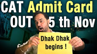 Imp CAT Admit card Live  5th Nov  20 Days to CAT  Last Month to CAT exam [upl. by Bagger]