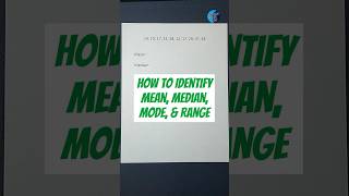 How to Find the Mean Median Mode amp Range of a Set of Numbers [upl. by Vicki]