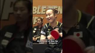 Mima Ito vs Lin Qian Ser Singapore Asian Championship 2024 👍 mimaito shorts short [upl. by Annayat]