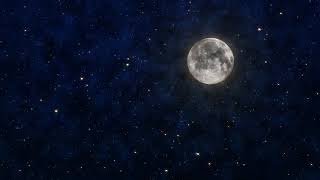 Moon Midnight Stars Shining Sky Video Free Background [upl. by Wilcox242]