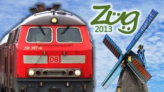 Zug2013 Autozug SyltShuttle 2015 mit BR 218 [upl. by Neitsabes]