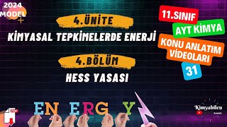 HESS YASASI  11SINIF KİMYA  AYT KİMYA [upl. by Kohn]