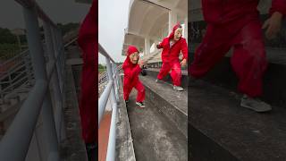 Money Heist Parkour Vs Police  360 bubblesgangz moneyheistparkour policeshorts [upl. by Ittap]