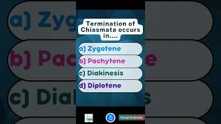 Termination of Chiasmata occurs in MCQ Comment the Answer [upl. by Ardnasil]