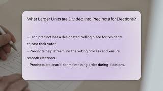 What Larger Units are Divided into Precincts for Elections  CountyOfficeorg [upl. by Yolanda252]