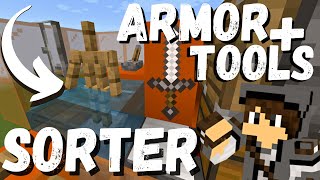 Easy ARMOR amp TOOL Sorter  Minecraft Bedrock 11719 [upl. by Beckerman]