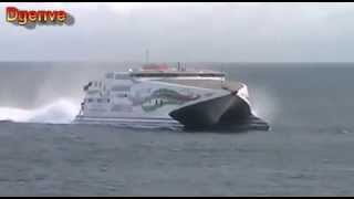 Condor ferries Condor Rapide passing Brittany ferries MV Bretagne [upl. by Coffee]