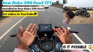 Duke 390 Gen3 TFT Meter Installed in New Duke 250 Gen3 🚀🤯 First Video in YouTube▶️ 🤯  modification [upl. by Annasus674]