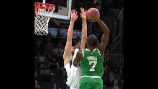 Jaylen Brown dapped up Kevin Garnett after putting Maxi Kleber on a poster 📸  shorts [upl. by Enrika]