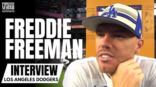 Freddie Freeman talks Shohei Ohtani LA Dodgers First Half of Season  Full MLB AllStar Interview [upl. by Raycher]