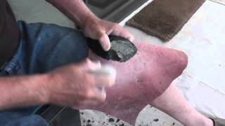 Dacite Blade using Hammerstone Part 1 [upl. by Atiram]