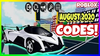 AUGUST ALL NEW WORKING CODES in VEHICLE TYCOON 2020 ROBLOX [upl. by Annoyik]