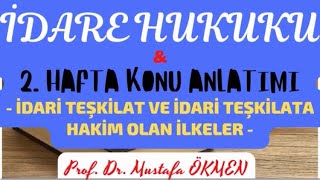 İdare Hukuku Dersi 2 Hafta Konu Anlatımı idarehukuku açıköğretim kpssa idare yönetimhukuku [upl. by Kurland]