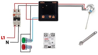 How to Selec Tc303 Temperature Controller with SSR Connection Automatic onoff circuit diagram [upl. by Sirromad]