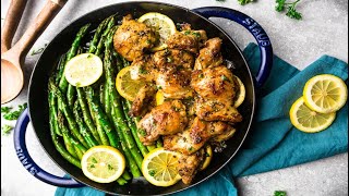 Recette des Cuisses de poulet et asperges au four [upl. by Fredrika921]