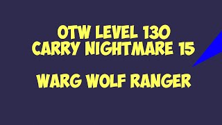 WARG RANGER CARRY NIGHTMARE 15  Ragnarok Origin [upl. by Anivahs]