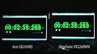 Acer GD245HQ vs ViewSonic VX2268WM Input Lag [upl. by Annoel]