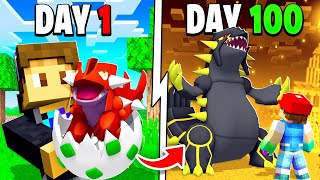 I SPENT 100 DAYS In LEGENDARY ONLY PIXELMON FULL MOVIE [upl. by Neroled]