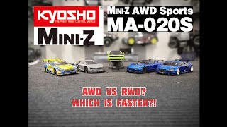 Kyosho Miniz AWD Faster than RWD [upl. by Akilat]