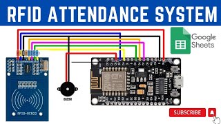 RFID Attendance System using ESP8266 and Google Sheets [upl. by Allsun]