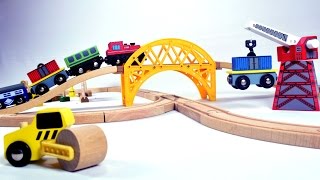 Toddler construction train set  vlacky pro deti  vláčky [upl. by Anawot]