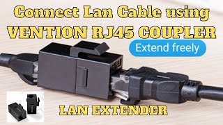 How to connect two Lan cables using Vention RJ45 Coupler Lan Extender Vention RJ45  Coupler [upl. by Eenahc]