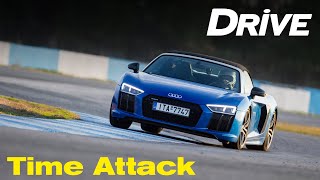 Time Attack Audi R8 V10 Spyder  12910  Serres Racing Circuit [upl. by Shakti]