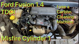 Ford Fusion 14 TDCI Diesel Injector Problems Misfire Cylinder 1 I Use A New Carbon Cleaning Machine [upl. by Fania]