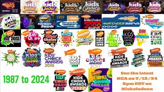 Nickelodeon Kids Choice Awards from 1987 to 2024 [upl. by Fachini]