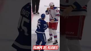 Rempe vs Reaves 🥊 Rangers vs Maple Leafs  Who won this fight shorts [upl. by Anotal721]