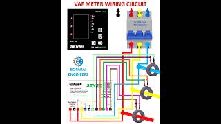 VAF METER WIRING CIRCUIT electrician electrical MCB wiring technical Voltage ampere ct [upl. by Edlihtam]