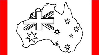 How To Draw Australia Map  Step By Step Drawing [upl. by Ludlew312]