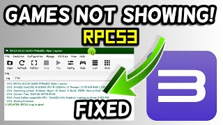 RPCS3 Games not showing up FIX [upl. by Bbor385]