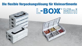 LBOXX Mini  Die flexible Verpackungslösung für Kleinsortimente  Bosch Sortimo Systems [upl. by Lazaruk]