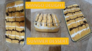 Mango Delight  Quick amp Easy Summer Dessert  Tasty Meals [upl. by Inahet]