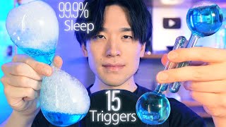 【ASMR】今すぐ眠りたい人へ😴15種類の最強トリガー 耳かき囁き声低音ボイスヘアカットマッサージetc… [upl. by Jeannine]