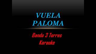 Vuela paloma KARAOKE Banda 3 Torres [upl. by Athelstan]