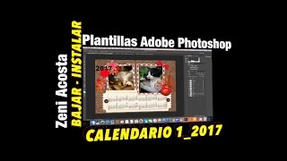 BAJAR Plantilla de Calendarios 2017 2 Adobe Photoshop [upl. by Nnoj]