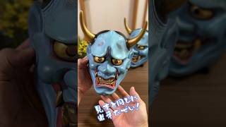 【Hannya mask making】木彫り お面 shorts hannya japanesemask woodcarving [upl. by Shinberg]