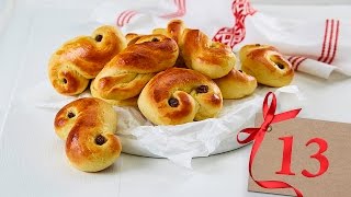 Lussekatter  13 desember  Julekalender [upl. by Yenittirb66]